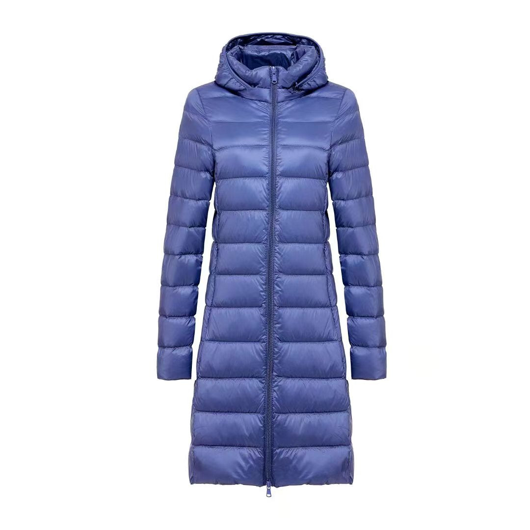 Daunenjacke | Ultraleichte Übergangsjacke für Frauen mit Kapuze