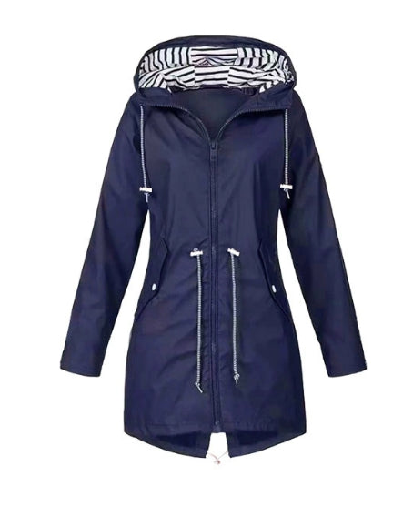 Damen Outdoor-Kapuzenjacke, wind- und wasserdicht