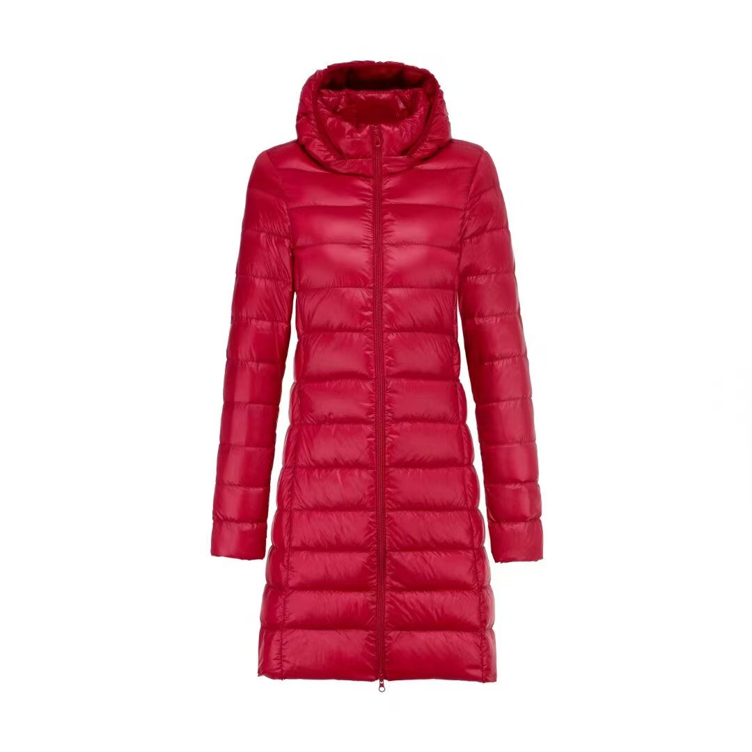 Daunenjacke | Ultraleichte Übergangsjacke für Frauen mit Kapuze