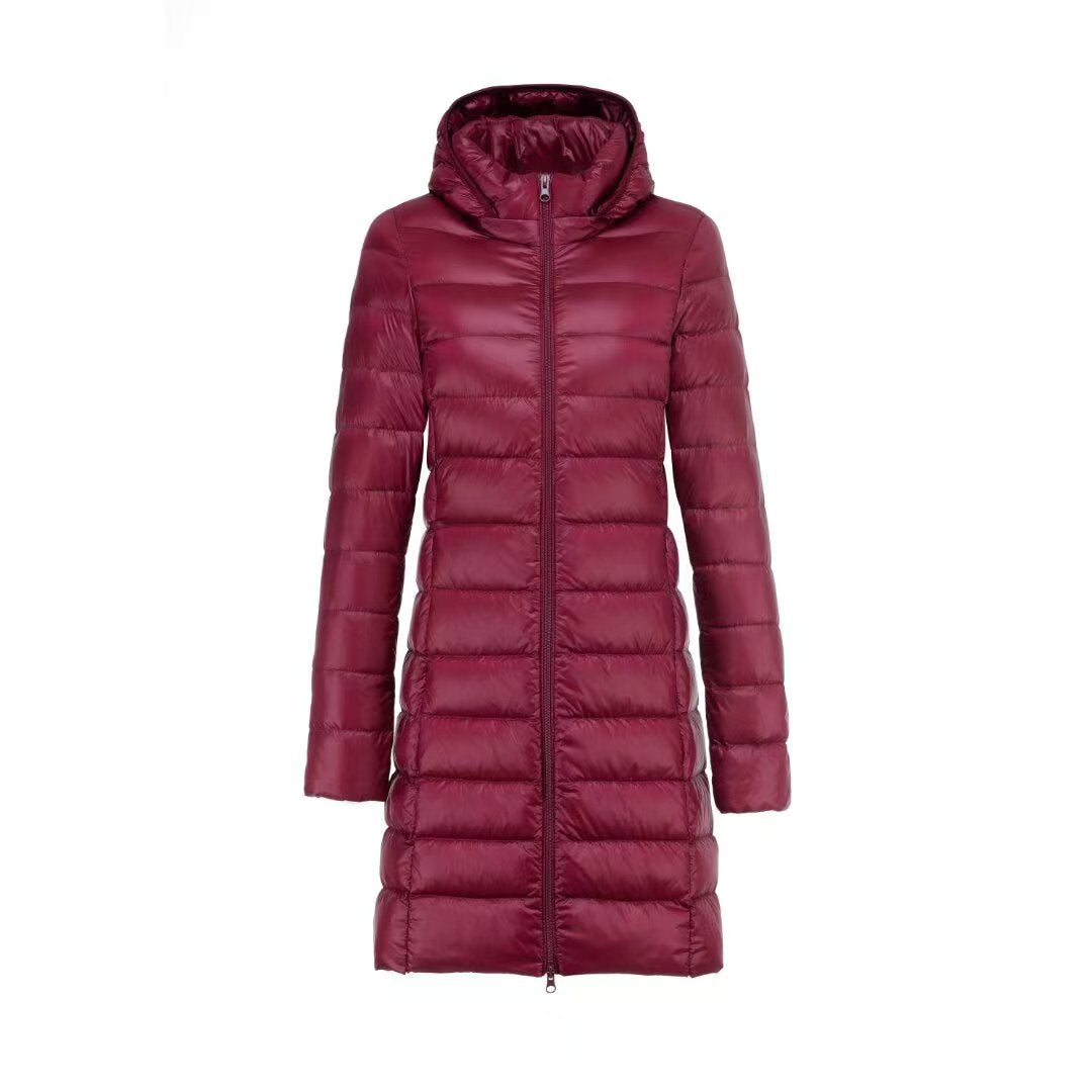 Daunenjacke | Ultraleichte Übergangsjacke für Frauen mit Kapuze