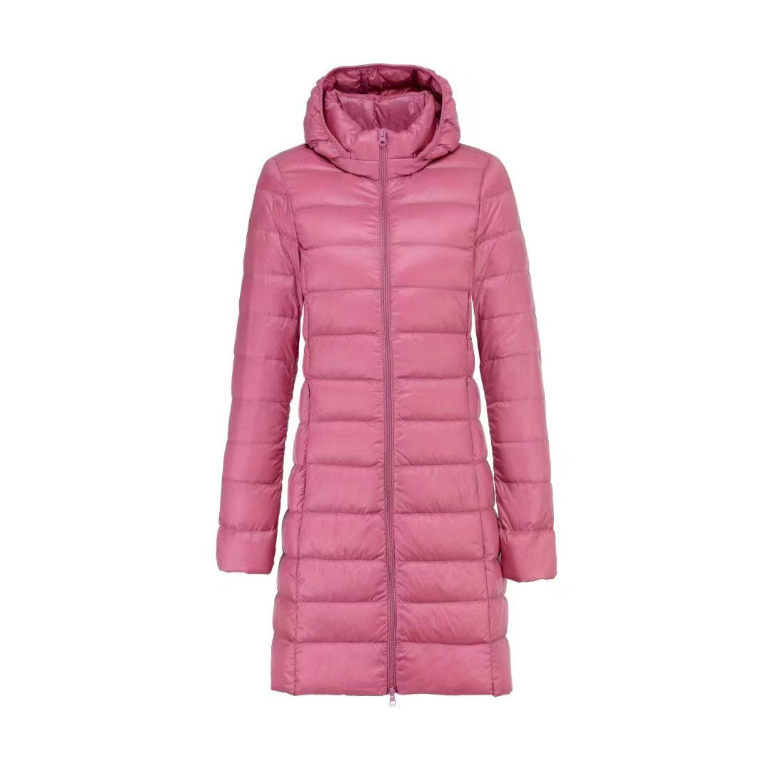 Daunenjacke | Ultraleichte Übergangsjacke für Frauen mit Kapuze