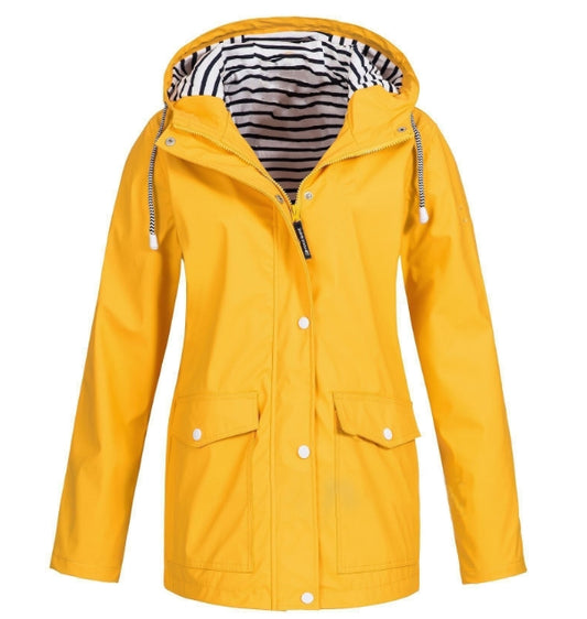Damen Outdoor-Kapuzenjacke, wind- und wasserdicht