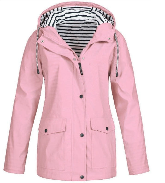 Damen Outdoor-Kapuzenjacke, wind- und wasserdicht