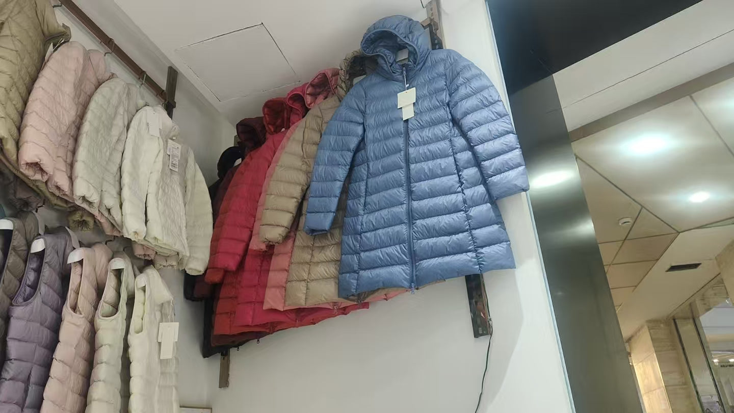 Daunenjacke | Ultraleichte Übergangsjacke für Frauen mit Kapuze